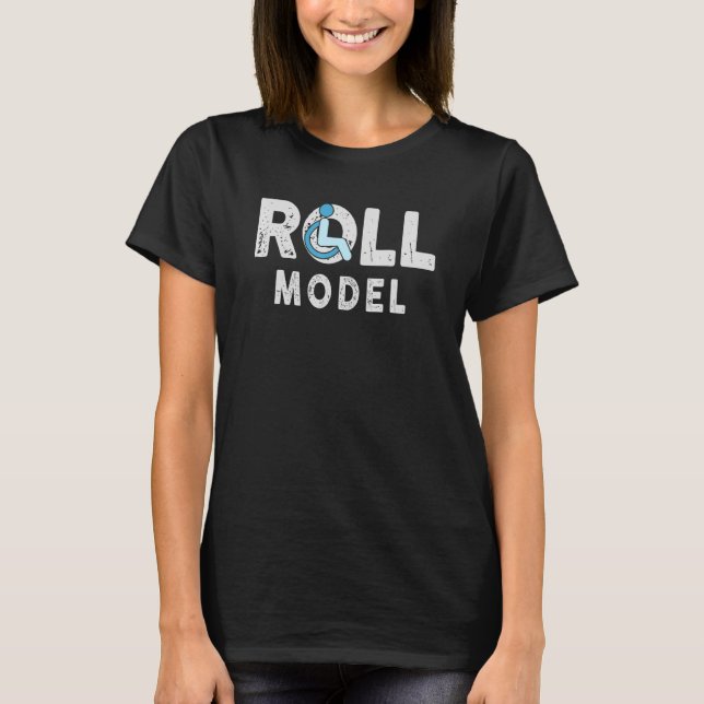 T-shirt Modèle de roulis - Handicap Sensibilisation Pwd fa (Devant)