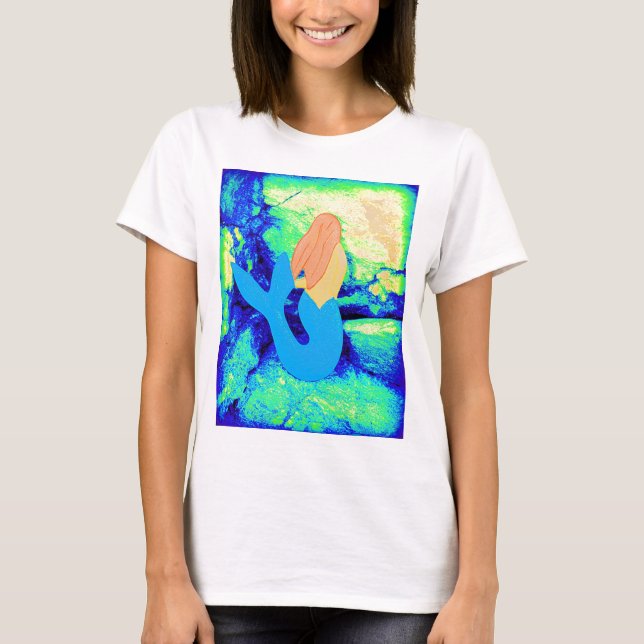 T-shirt modèle de sirène (Devant)