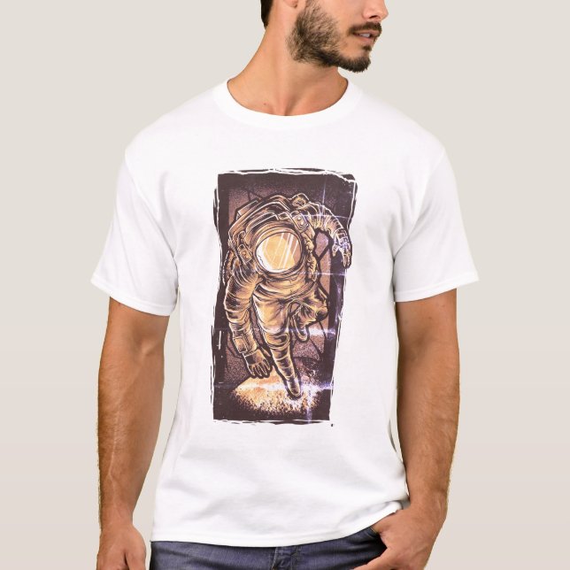 T-shirt Modèle de tatouage astronaute (Devant)