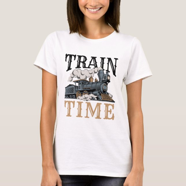 T-shirt Modèle de temps ferroviaire Hobbyiste ferroviaire (Devant)