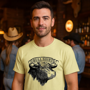 T-shirt Modèle de tête de taureau vintage Taureau