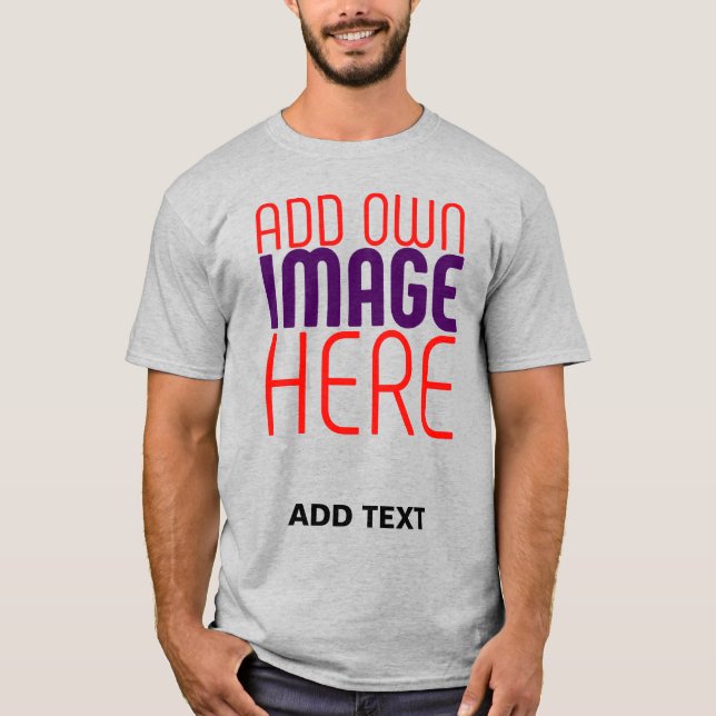 T-SHIRT MODÈLE DE TEXTE D'IMAGE ASH SIMPLE MODERNE (Devant)