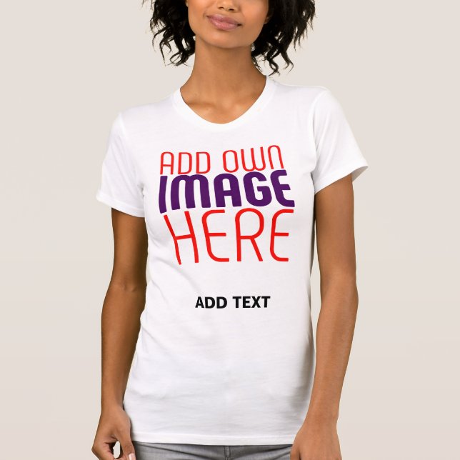 T-SHIRT MODELE DE TEXTE D'IMAGE BLANC SIMPLE ÉDITABLE MODE (Devant)