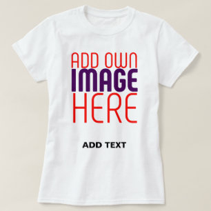 T-SHIRT MODELE DE TEXTE D'IMAGE BLANC SIMPLE ÉDITABLE MODE