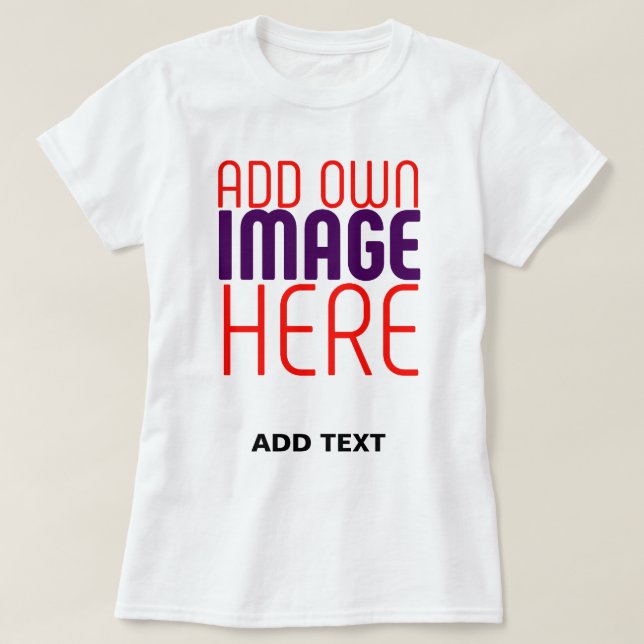 T-SHIRT MODELE DE TEXTE D'IMAGE BLANC SIMPLE ÉDITABLE MODE (Design devant)