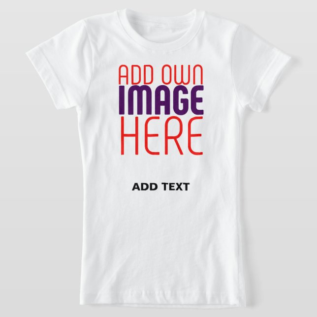 T-Shirt MODÈLE DE TEXTE D'IMAGE BLANCHE SIMPLE MODERNE (Poser)
