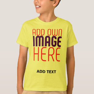 T-SHIRT MODELE DE TEXTE D'IMAGE JAUNE SIMPLE ET MODIFIABLE