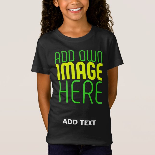 T-Shirt MODÈLE DE TEXTE D'IMAGE NOIRE SIMPLE ET MODERNE (Devant)