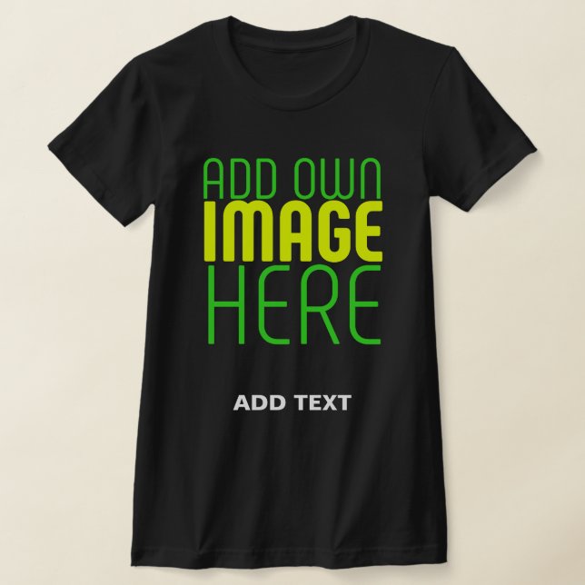 T-SHIRT MODÈLE DE TEXTE D'IMAGE NOIRE SIMPLE ET MODERNE (Poser)
