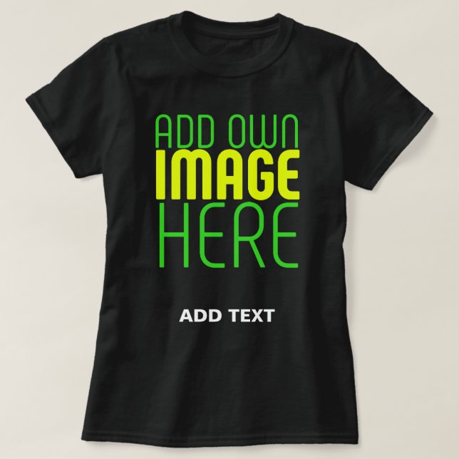 T-SHIRT MODÈLE DE TEXTE D'IMAGE NOIRE SIMPLE ET MODERNE (Design devant)