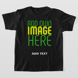 T-SHIRT MODELE DE TEXTE D'IMAGE NOIRE SIMPLE ET MODIFIABLE