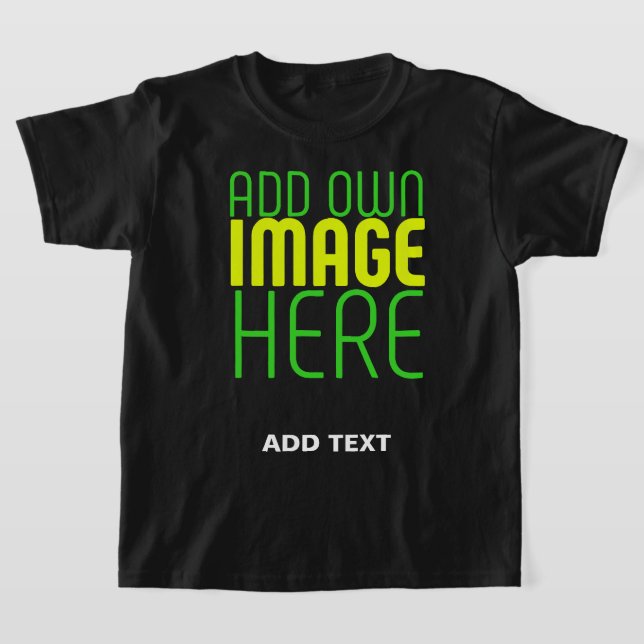 T-SHIRT MODELE DE TEXTE D'IMAGE NOIRE SIMPLE ET MODIFIABLE (Poser)