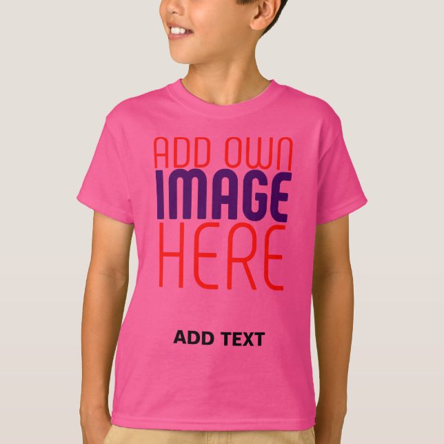 T-SHIRT MODELE DE TEXTE D'IMAGE ROSE MIGNON ÉDITABLE MODER (Devant)