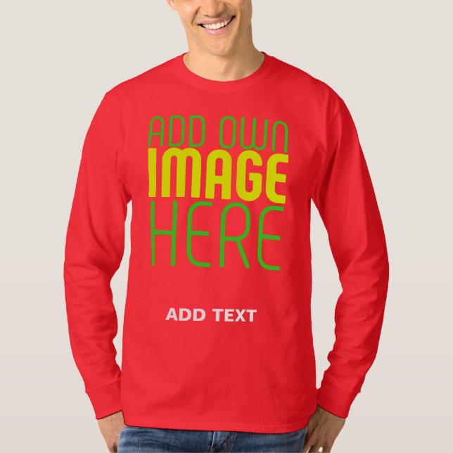 T-SHIRT MODÈLE DE TEXTE D'IMAGE ROUGE SIMPLE MODERNE (Devant)