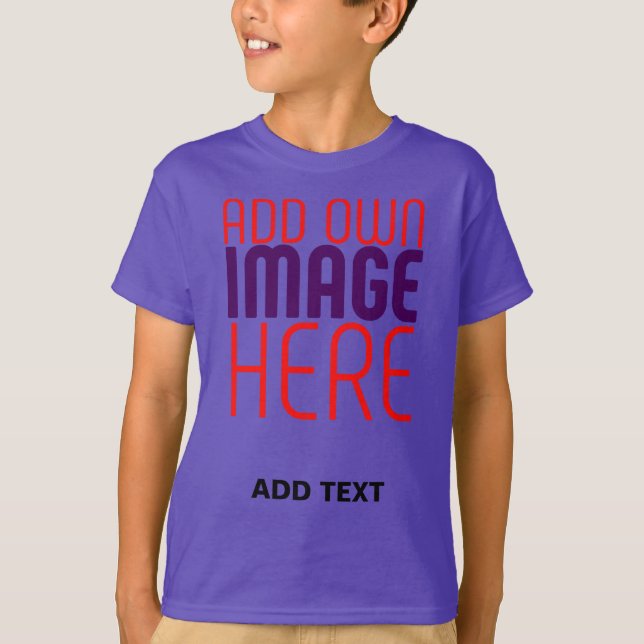 T-SHIRT MODELE DE TEXTE D'IMAGE VIOLETTE SIMPLE ET MODIFIA (Devant)