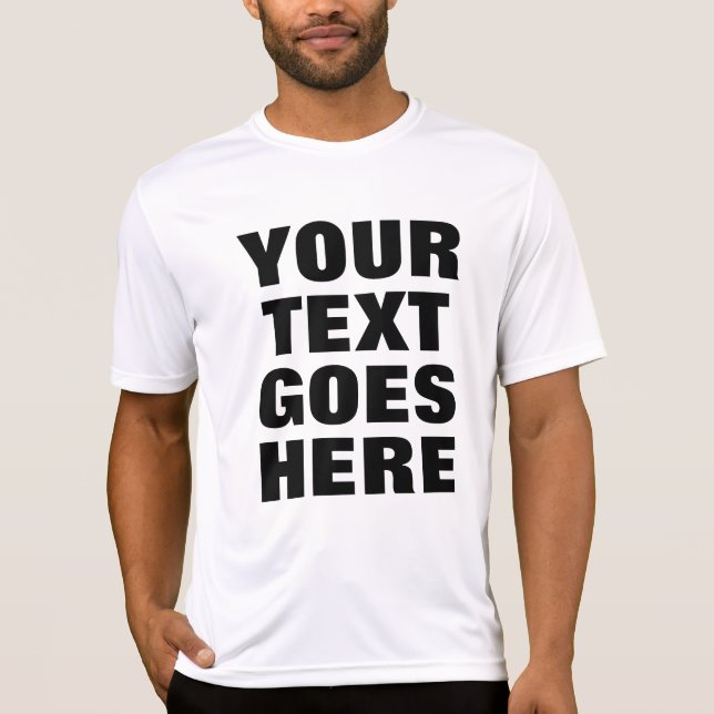 T-shirt Modèle de texte moderne Big Font Mens Blanc (Devant)