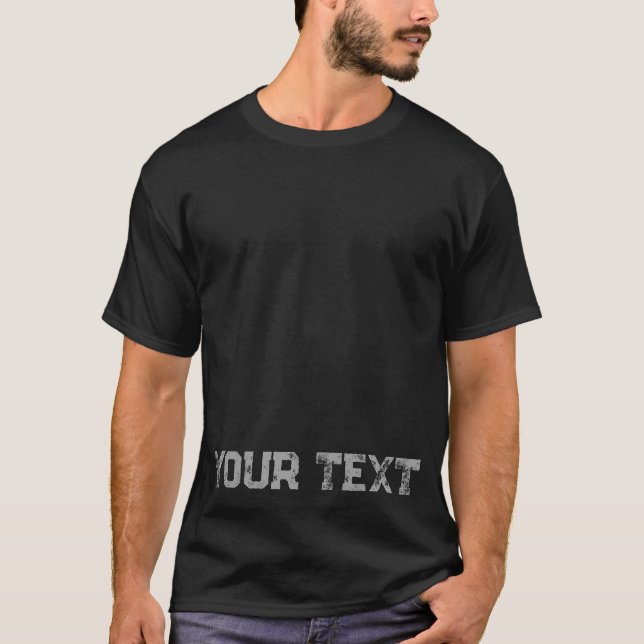 T-shirt Modèle de texte moderne Mens Créer votre propre (Devant)