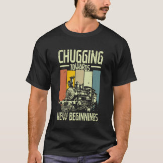 T-shirt Modèle de train avançant vers