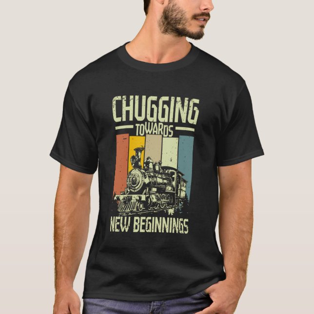 T-shirt Modèle de train avançant vers (Devant)