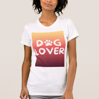 T-shirt Modèle de typographie Amoureux des chiens