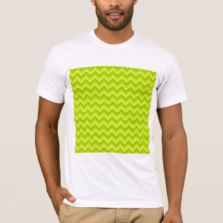 T-shirt Modèle de zigzag de vert de chaux