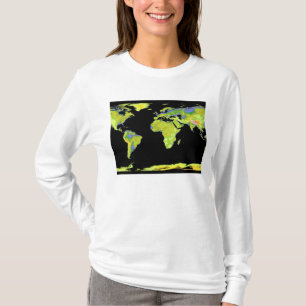 T-shirt Modèle d'élévation numérique des continents su