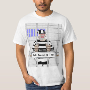 T-shirt Modèle drôle personnalisé de Convict de visage