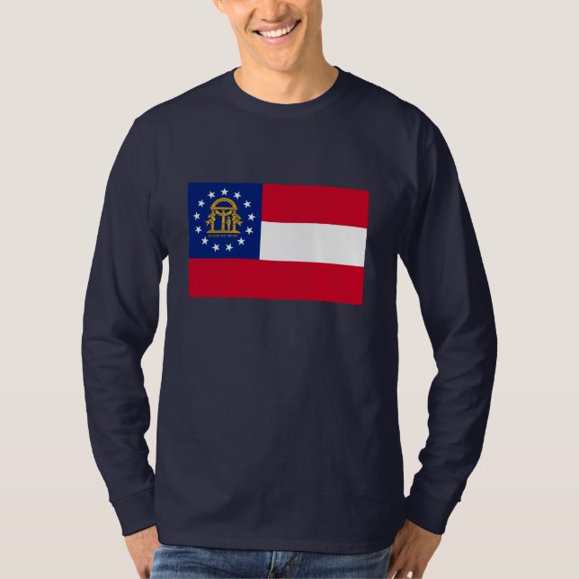 T-shirt Modèle du drapeau de l'État de Géorgie (Devant)