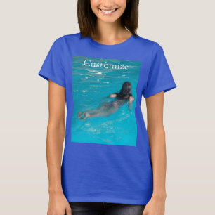 T-shirt Modèle féminin natation Thunder_Cove