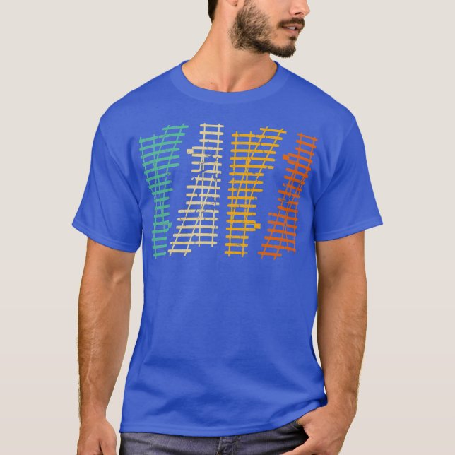 T-shirt Modèle ferroviaire de voie vintage (Devant)