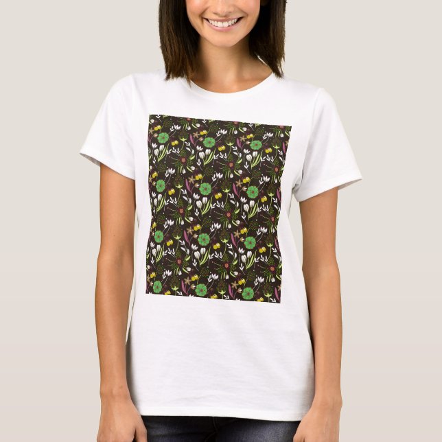 T-shirt Modèle floral (Devant)