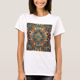 T-shirt modèle floral abstrait 7