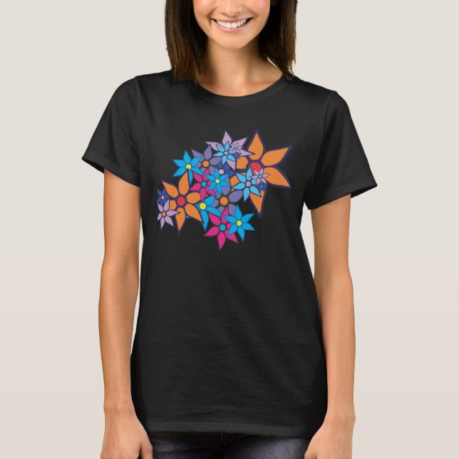 T-shirt Modèle floral coloré (Devant)