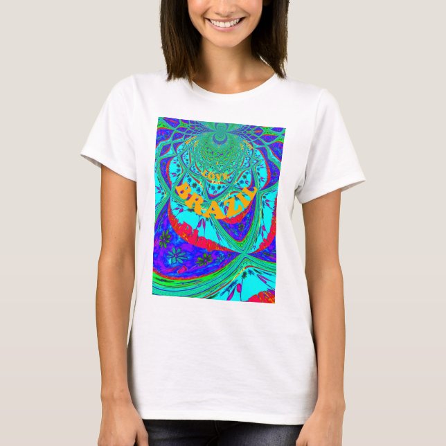 T-shirt Modèle floral dynamique : Hommage brésilien Manger (Devant)