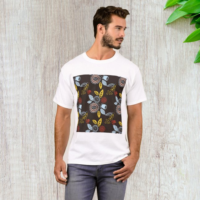 T-shirt Modèle floral rétro (Créateur téléchargé)