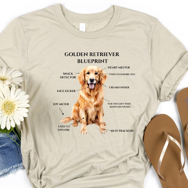 T-shirt Modèle Funny Golden Retriever (Créateur téléchargé)