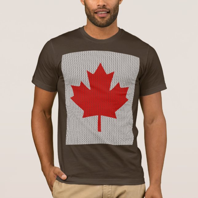 T-shirt Modèle Knit Maple Leaf Tricot Motif (Devant)