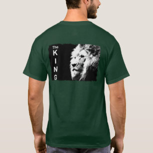 T-shirt Modèle Moderne de Lion Pop Art Vert Forêt Profonde