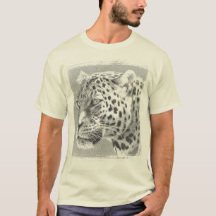 T-shirt Modèle moderne Leopard Head Mens Couleur naturelle