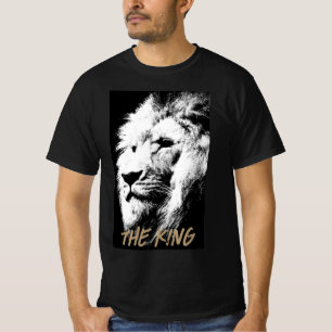 T-shirt Modèle moderne Mens Black T Chemises Lion Visage