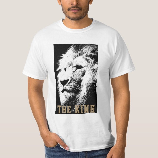 T-shirt Modèle Moderne Mens T Shirts Face Lion tendance (Devant)
