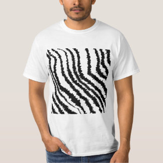 T-shirt Modèle noir d'impression de zèbre