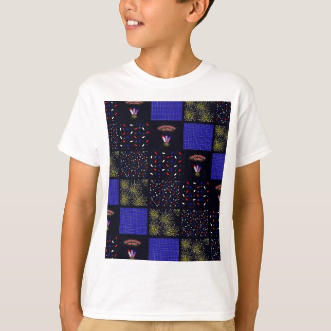 T-shirt Modèle patchwork du 4 juillet - 4 juillet (Devant)