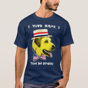 T-shirt Modèle personnalisable - chien jaune Démocrate
