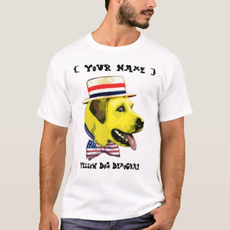 T-shirt Modèle personnalisable - Démocrate de chien jaune