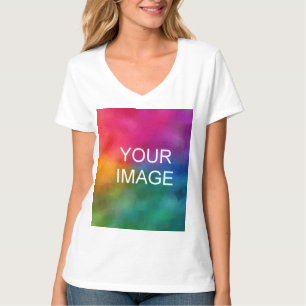 T-shirt Modèle personnalisé blanc Ajouter une image photo 