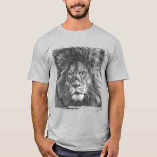 T-shirt Modèle Personnalisé Lion Face Pop Art Mens Moderne
