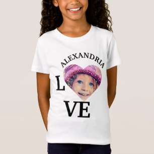T-Shirt Modèle photo de coeur personnalisé moderne