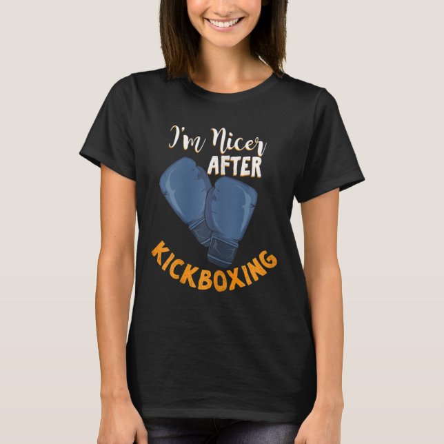 T-shirt Modèle pour une fille de kickboxing Je suis plus g (Devant)