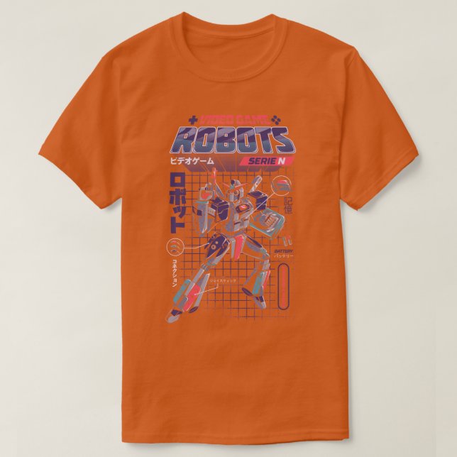 T-shirt Modèle Robot de jeu vidéo N (Design devant)
